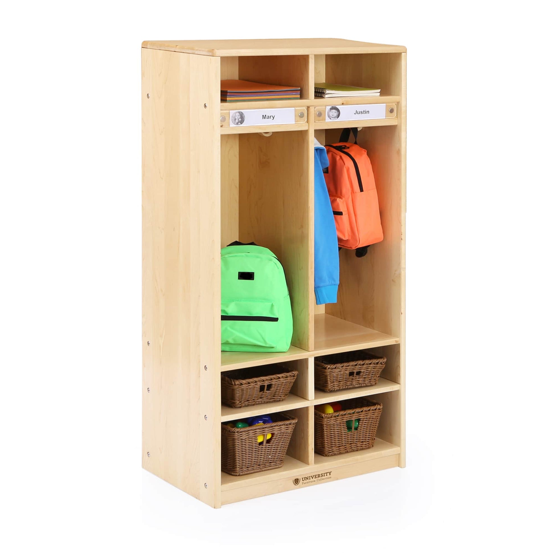 2-Section Locker - Solid Maple