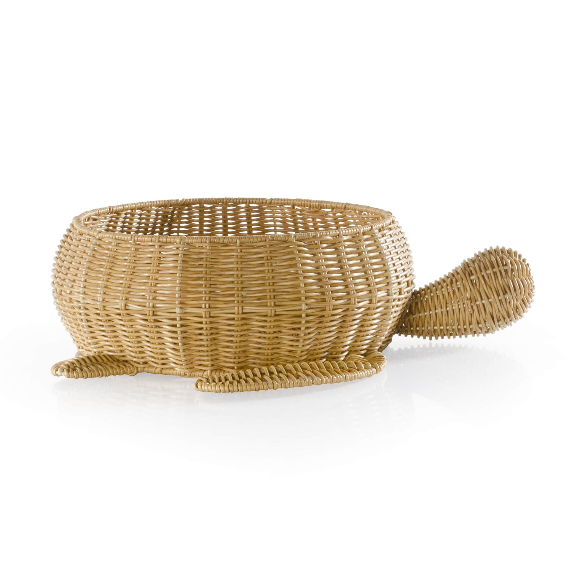 Turtle Washable Wicker Floor Basket