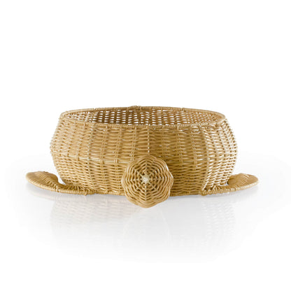Turtle Washable Wicker Floor Basket