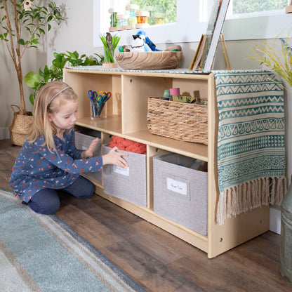 EdQ 2-Shelf 5-Compartment Storage with Bins - 24"