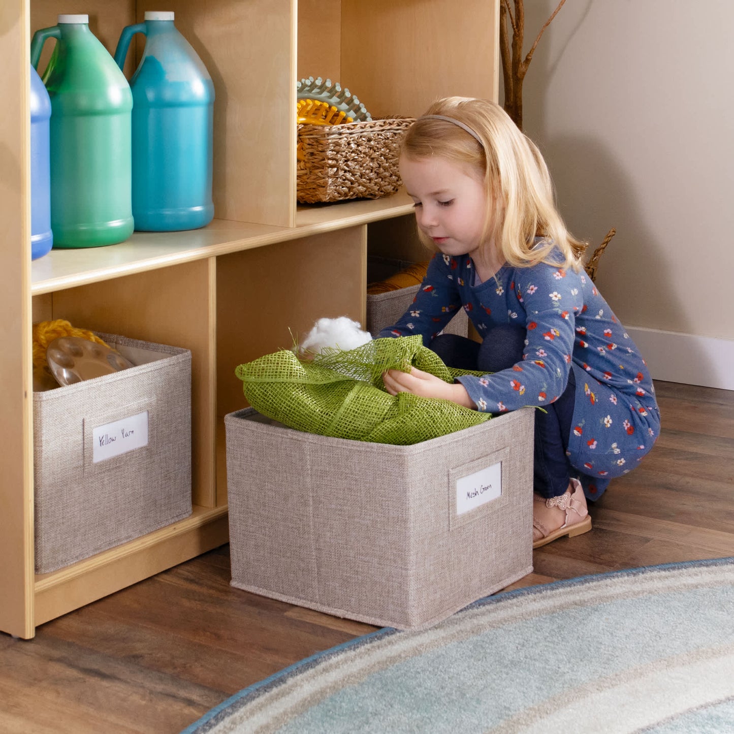 EdQ 2-Shelf 5-Compartment Storage with Bins - 30"