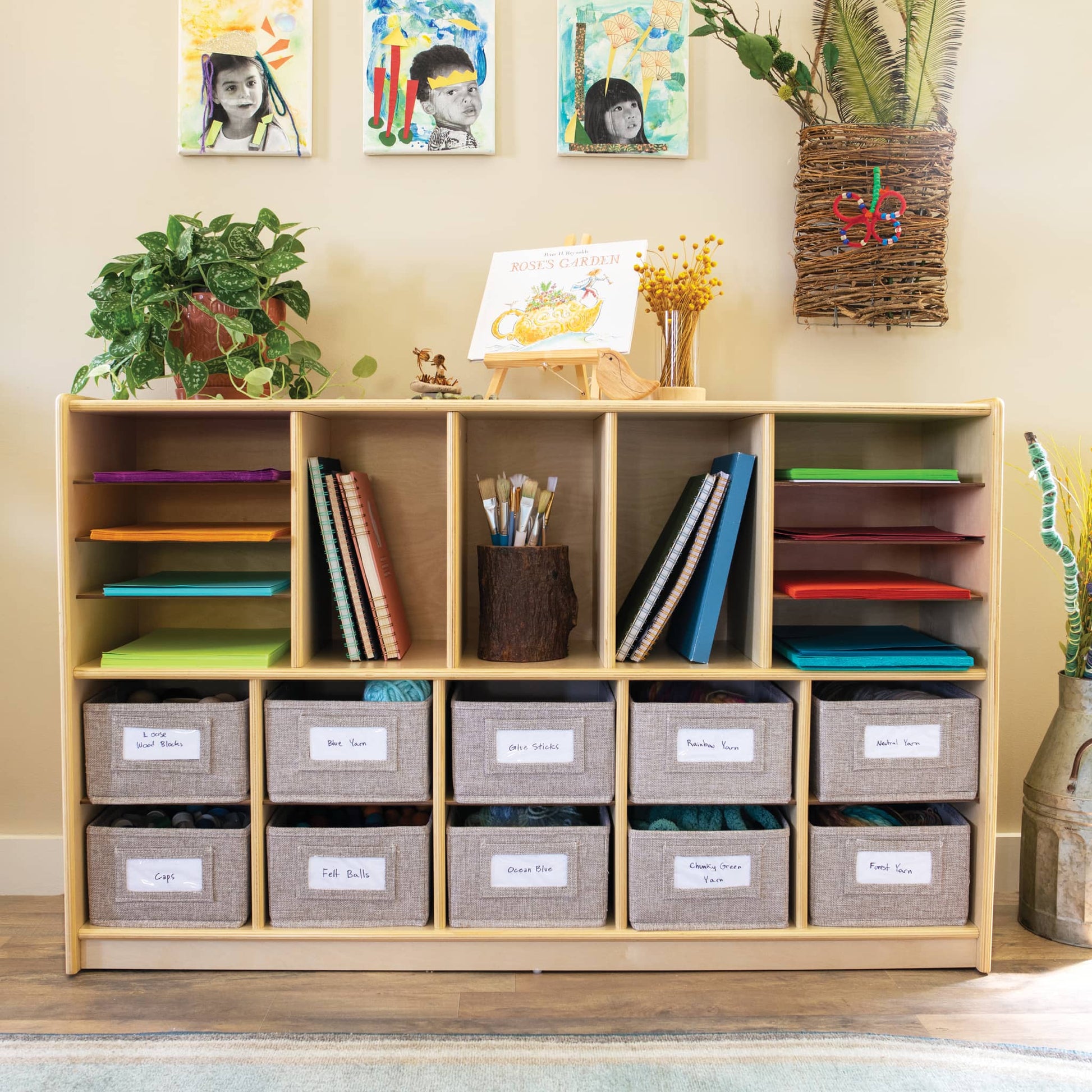 EdQ Shelves and 10 Bin Storage Unit - 30"