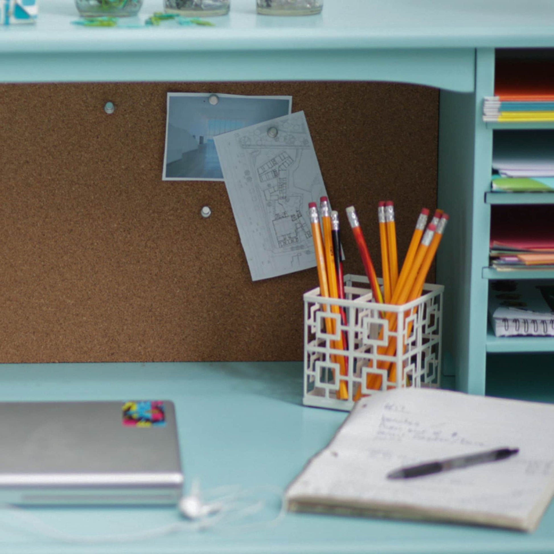 Kids' Media Desk, Hutch and Chair Set