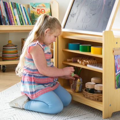 Kids' Desk to Easel Art Cart