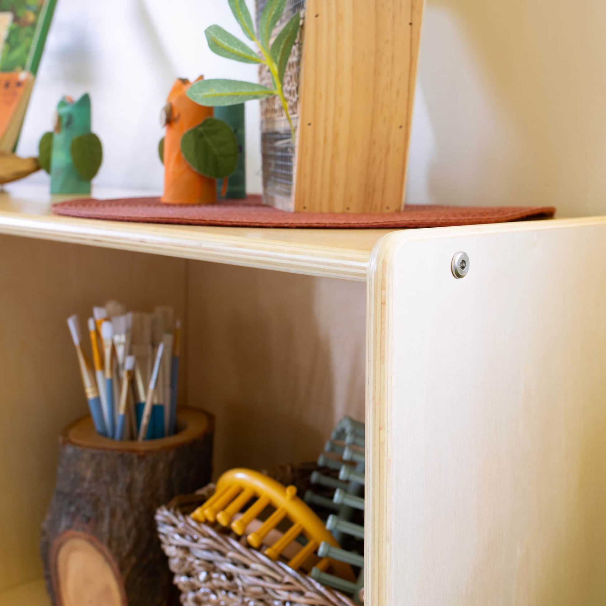 EdQ 2-Shelf 5-Compartment Storage with Bins - 30"