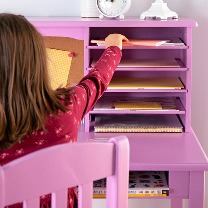 Kids' Media Desk, Hutch and Chair Set