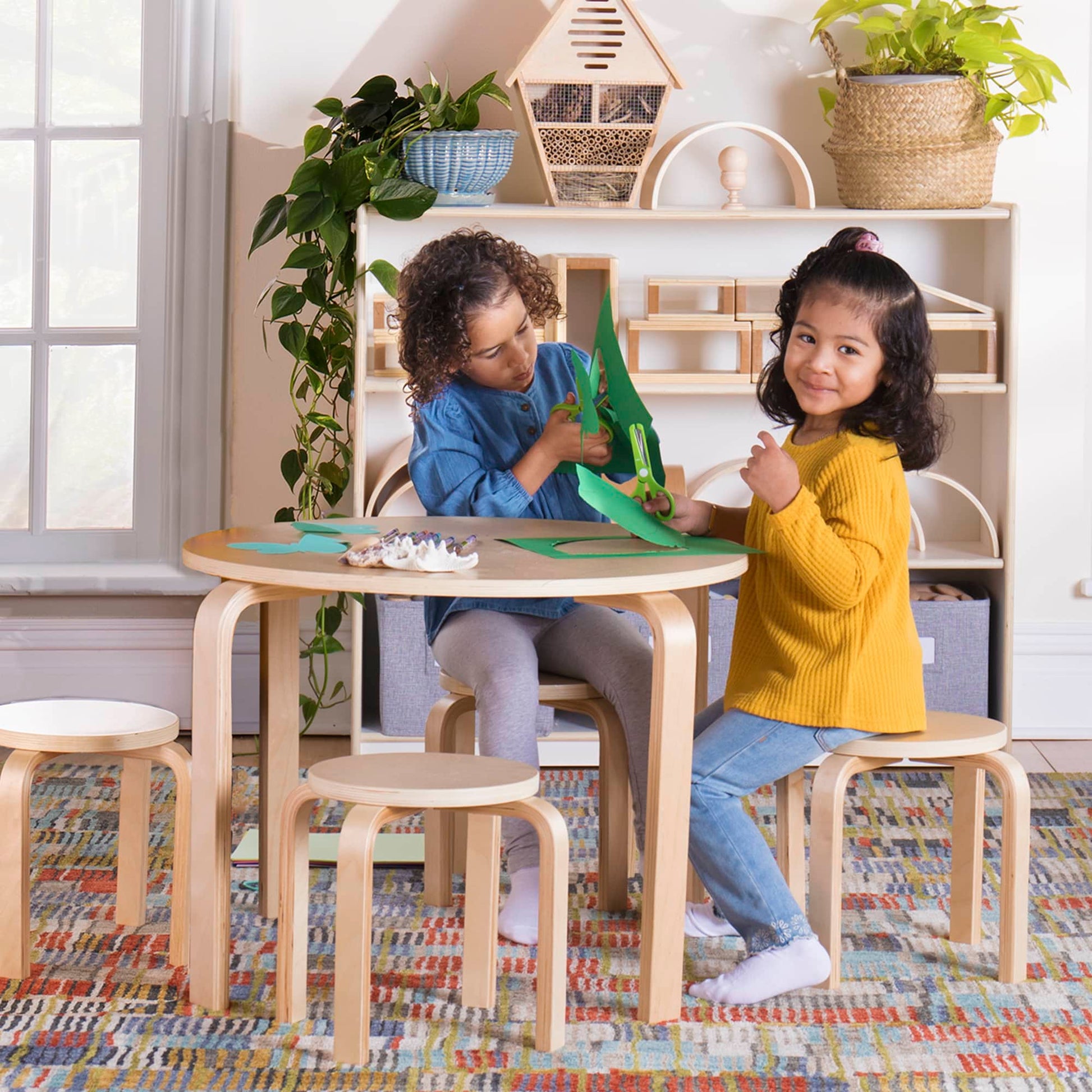 Nordic Toddler Table and Stool Set