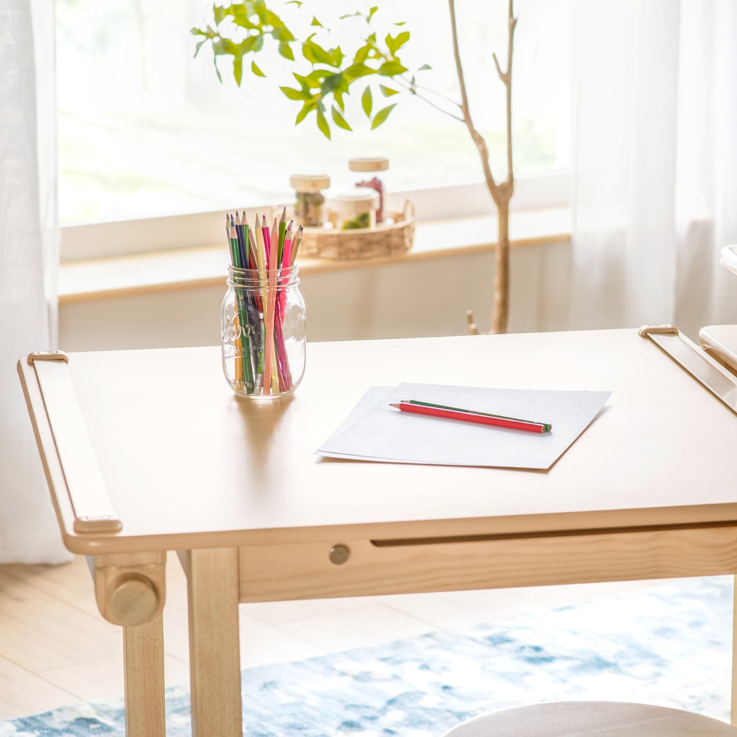 Design Studio - 3 in 1 Art Table, Drafting Table, Easel, and Stool