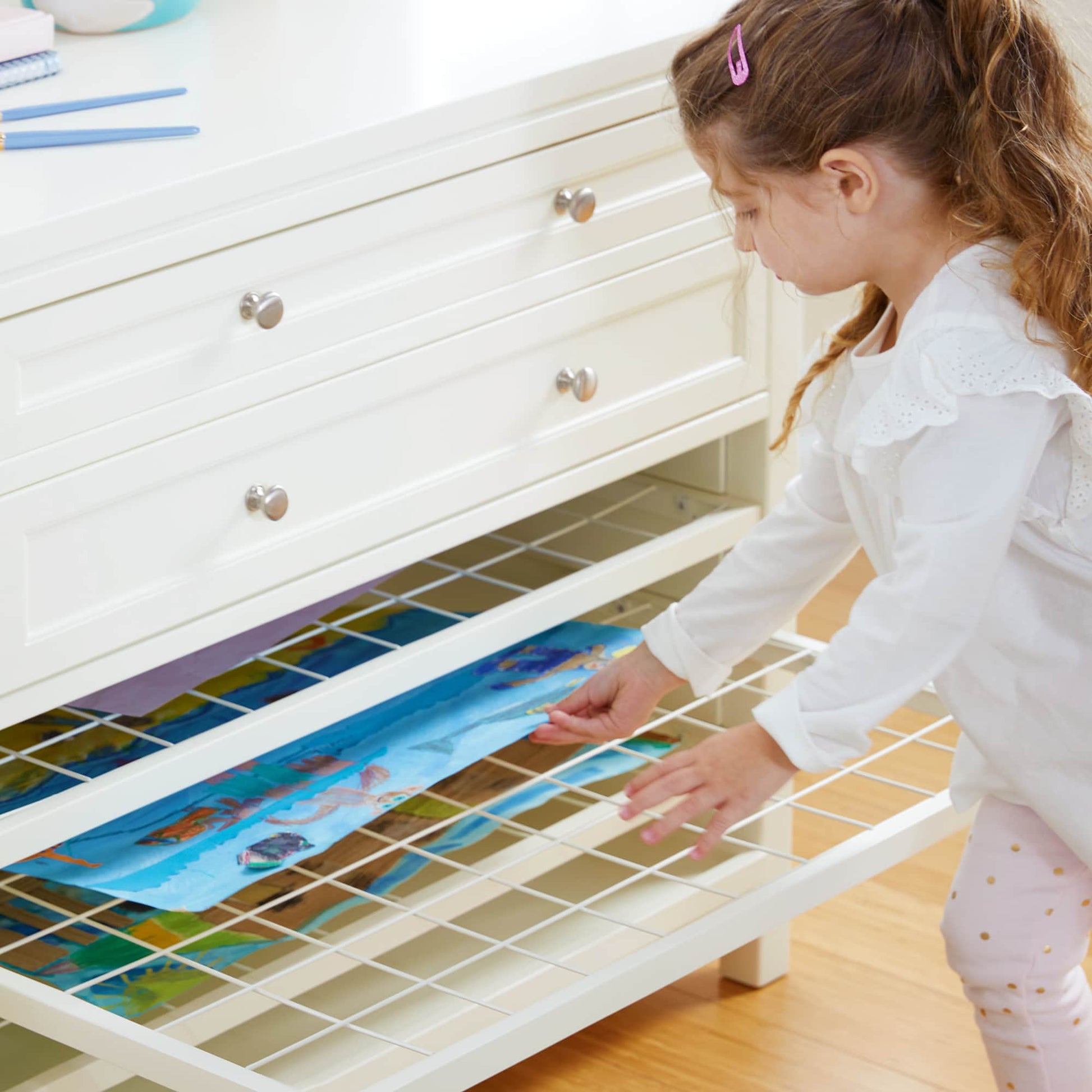 Martha Stewart Kids' Art Storage with Drying Racks