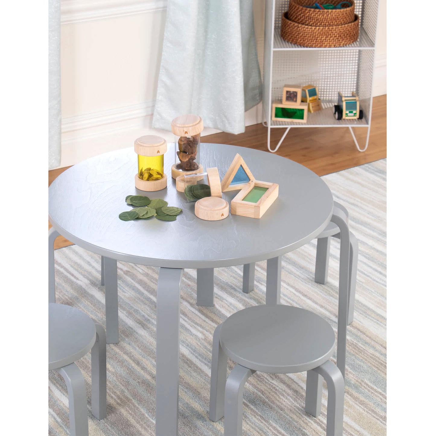 Nordic Toddler Table and Stool Set
